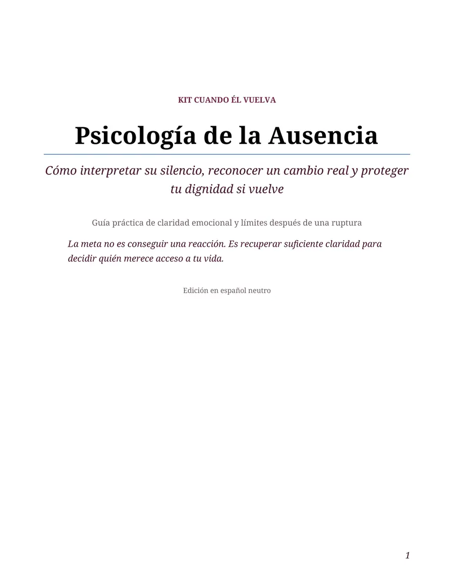 Portada de la guía Psicología de la Ausencia